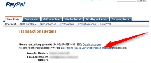 PayPal Abo / Abonnement kündigen › Hilfefuchs.de